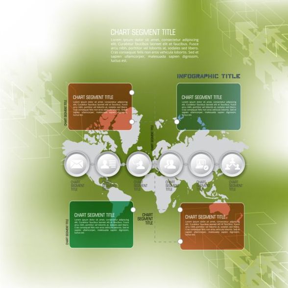 Business-Infografie-Vorlage grünen Stilen Vektor 06 Wirtschaft Infografik grün   