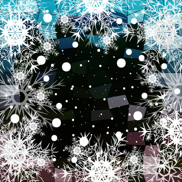 Weihnachtliche Schneeflocke mit glänzendem Polygon-Hintergrundvektor 24 Weihnachten shiny Schneeflocke polygon   