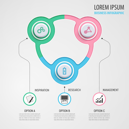 Circulaire Business infographies vecteur créatif modèle 09 modèle infographique Créatif Circulaire business   