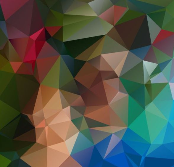 Farbige Polygon-geometrische Hintergrundvektor 04 polygon geometrisch farbig   