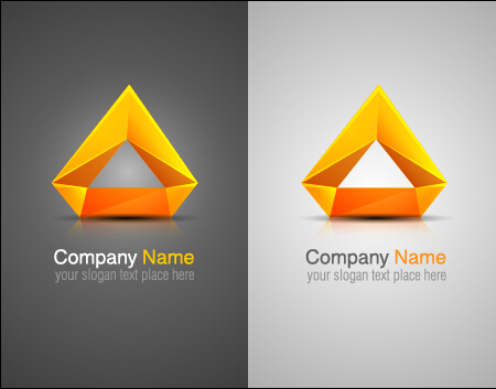 Logos de société abstraite colorée ensemble vecteur 02 logos logo Entreprise coloré   