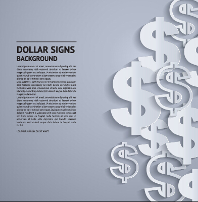 Creative dollar signe le vecteur de fond 02 signes du dollar fond dollar creative   