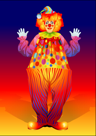 Lustige Clown-Showvektor 03 show funny clown   