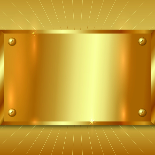 Goldmetall-Brettungsvektor Verpflegung Metall gold   