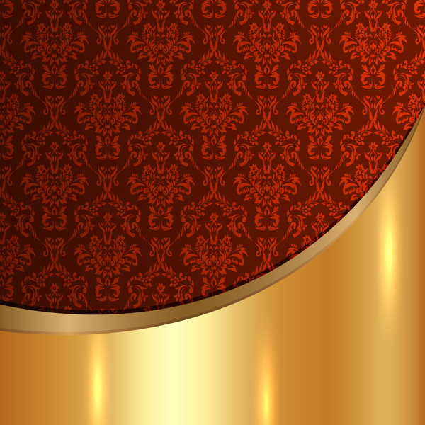 Fond en métal golded avec décor motifs vecteurs matériel 12 motifs metal golded decor   