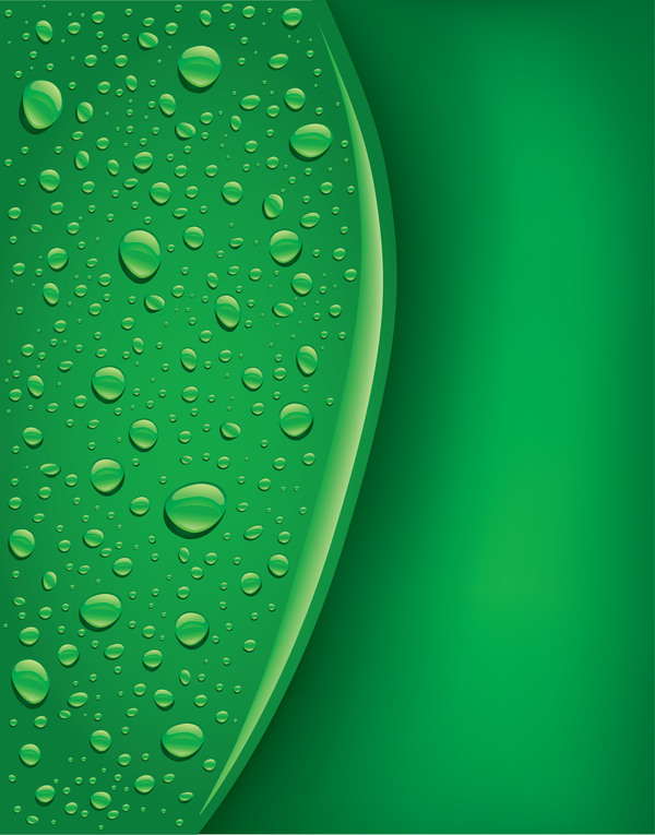 Grüner Tropfen mit grünem Hintergrundvektor green Drops   