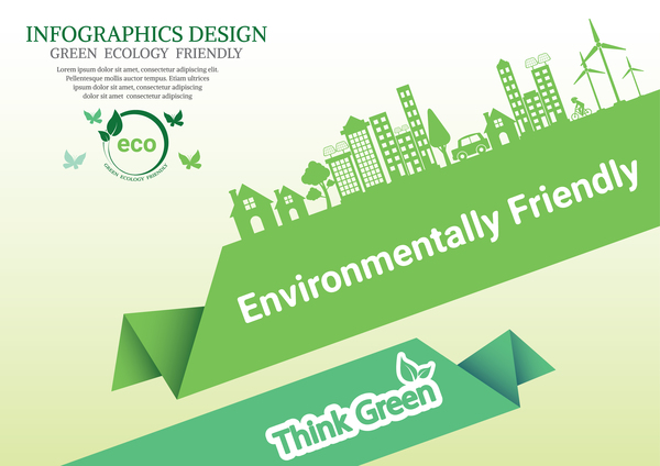 Écologie écologique Design infographique vecteur 01 vert infographie Écologie amical   