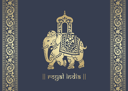 象のインドのパターンベクトルセット08 象 パターン インド   