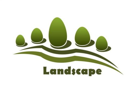 ランドスケープグリーンロゴベクター02 風景 緑 ロゴ   