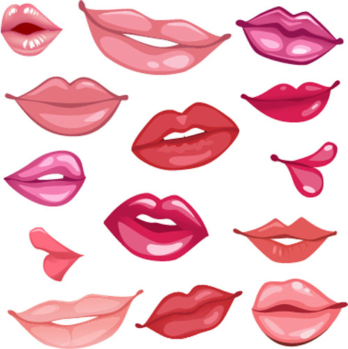 Lippen Vektorsatz 01 set Lippen   