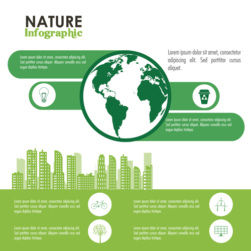 Nature Infographic vecteurs matériel 02 nature infographie   
