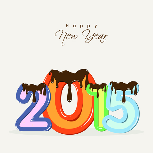 Neujahr 2015 Textgestaltungsset 09 Vektor text Neujahr 2015   