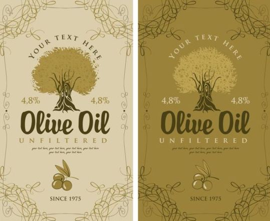 Vecteurs de fond rétro d’huile d’olive police rétro olive huile fond   