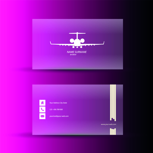Pink Visitenkarten Vorlagen Design-Vektor 05 Visitenkarten Visitenkarte pink business   