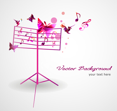 Stilvoll farbenfroher Musik-Vektorhintergrund Grafiken 06 Vector-Hintergrund Musik Hintergrund farbig   