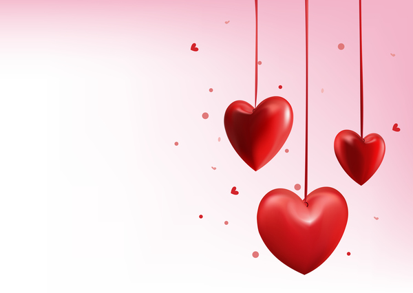 La Saint-Valentin jour coeur rouge décor vecteur illustration jour de Valentine coeur   