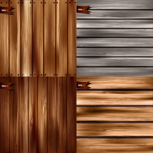 Vector textures en bois fond design ensemble 05 textures fond en bois conception   