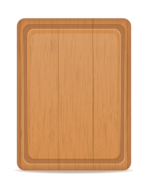 Conception de vecteur de planche à découper en bois ensemble 02 en bois découpage Conseil conception   