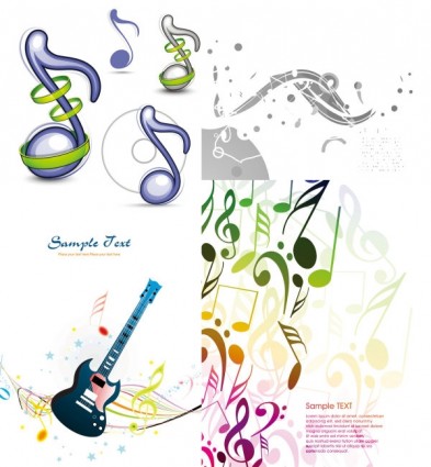 Exquisite musikalische Elemente Hintergrund Illustration Vektor musical illustration Hintergrund exquisite Elemente   