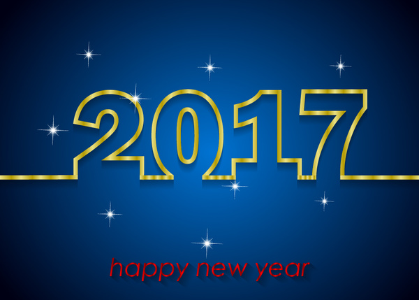 2017 fond de nouvel an avec vecteur étoile brillante neuf brillant année 2017   