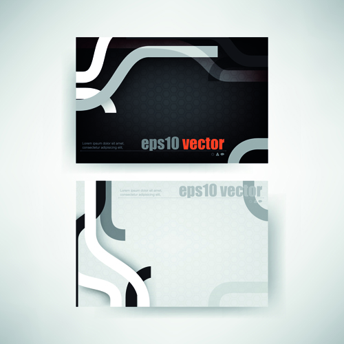 Abstrakte Spur Visitenkarten Vektor-Set 01 Zusammenfassung Visitenkarten Visitenkarte track   