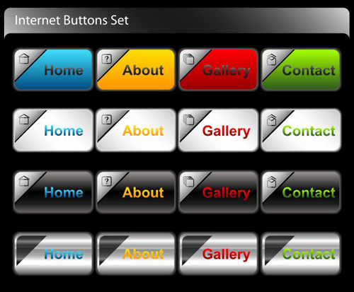 Firmenwebsite menu buttons Vector collection 08 website Sammlung menu Firma buttons   