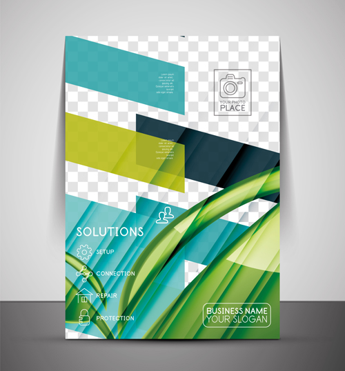 Couverture de Flyer corporatif ensemble vecteur illustration 09 illustration vectorielle flyer couverture corporate   