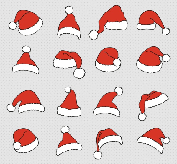 かわいいクリスマスキャップデザインベクトル デザイン クリスマス キャップ かわいい   