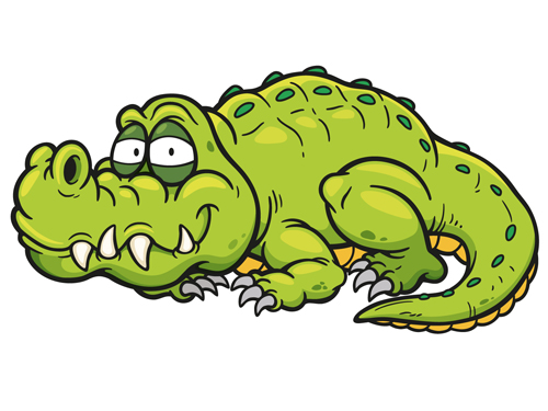 Niedliche Krokodil-Karikaturstile Vektoren 05 Stile Krokodil cute cartoon   