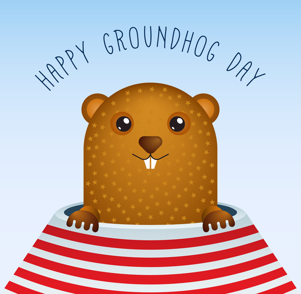 Happy groundhog Day Cartoon Vectors 08 tag happy groundhog cartoon   