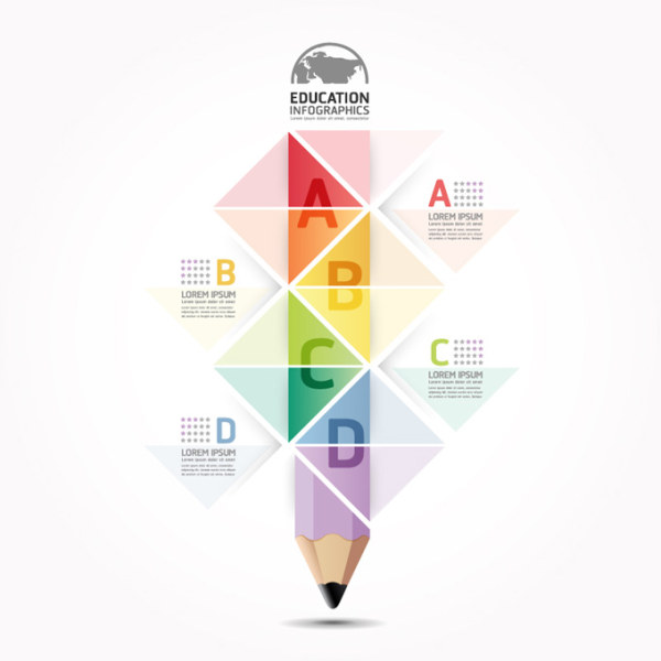Crayon avec le vecteur de conception d’infographies d’affaires infographies infographie crayon business   