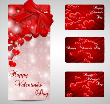 Glänzender Valentinstag Geschenkkarten Set 10 Valentine shiny Karten Geschenkkarten   