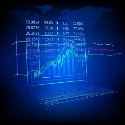 Finanzielle Infografie-Vektorvorlage information Hintergrund Finanzen chart   