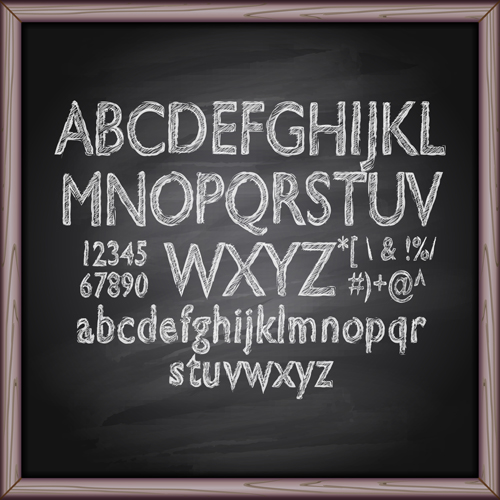 Alphabet avec chiffres et tableau vecteur 05 Tableau chiffres alphabet   