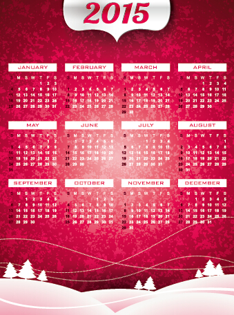 Kalender 2015 moderner Stilvektor-Set 01 Stil modern Kalender 2015   