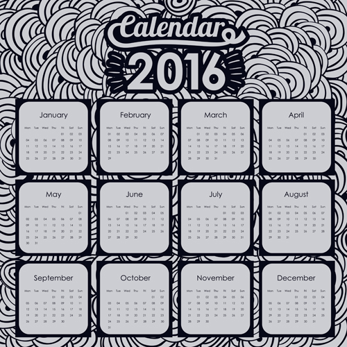 Kalender 2016 mit Graffiti-Hintergrund vecotr 02 Kalender Hintergrund graffiti 2016   