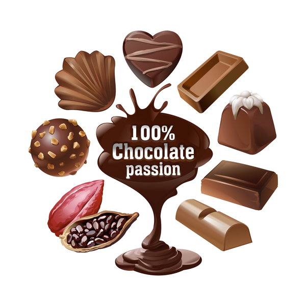 Vecteur de Set de chocolat d’illustratin Chocolat   
