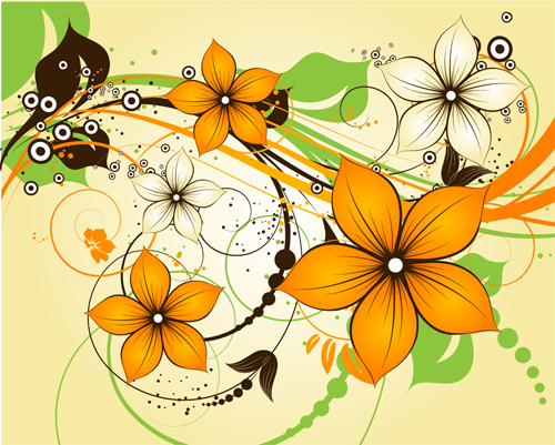 Elegante abstrakte Blumenvektoren Grafik 10 Grafik elegant Blume abstract   