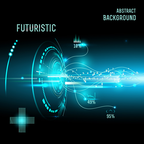 Technologie futuriste avec vecteur abstrait de fond 07 tech futuriste arrière plan Abstrait   