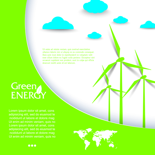 Vecteur de modèle d’affaires d’énergie verte 01 vert modèle énergie verte énergie business   