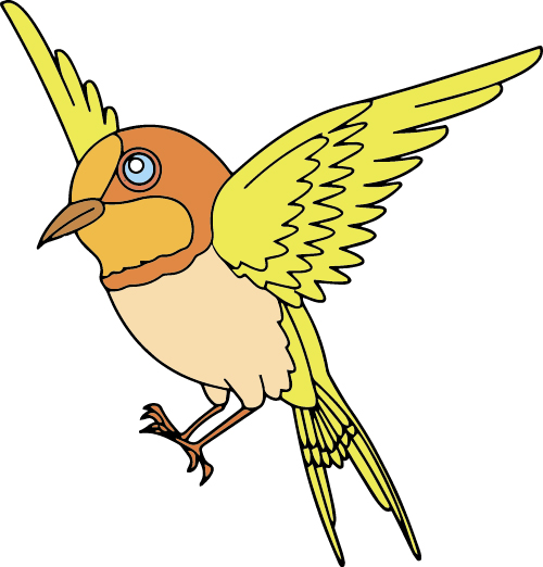 Dessiné à la main oiseau dessin animé styles vecteur 08 Oiseau dessiné à la main dessin animé   