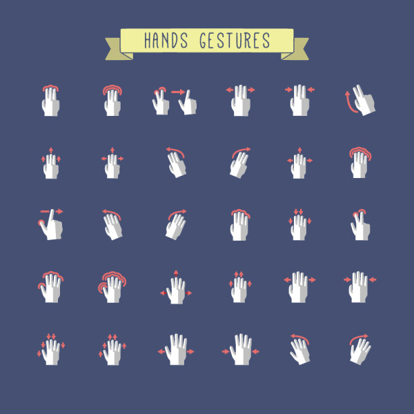 Hände Gestalten Vektormaterial 03 material Hände Gesten geste   