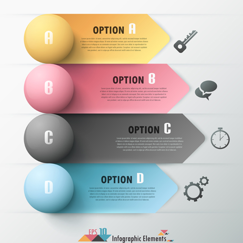 Option éléments infographiques vecteurs modèle 05 Option infographies elements   