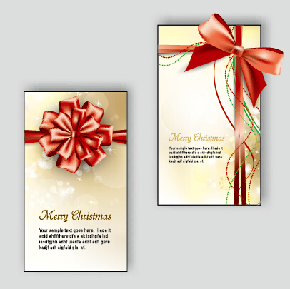 Ornate Weihnachtsbogen-Grußkarten vector 02 Weihnachten ornate Karten Begrüßung   