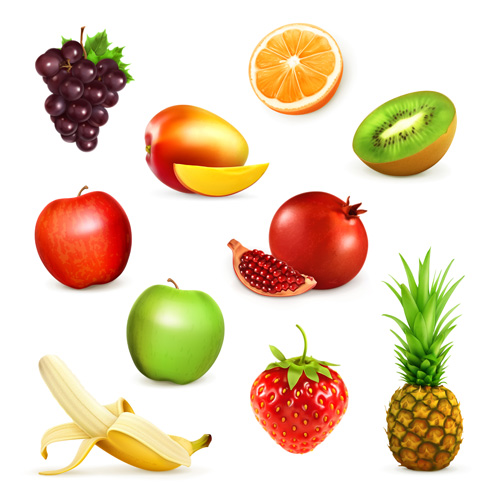 Divers fruits frais Design vectoriel 02 fruits frais divers   