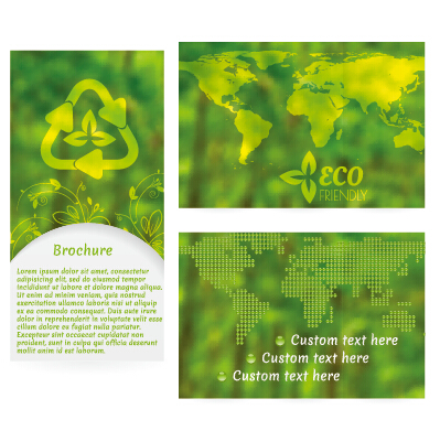 Modèle de couverture de brochure d’écologie vectorielle 04 modèle Écologie couverture brochure   