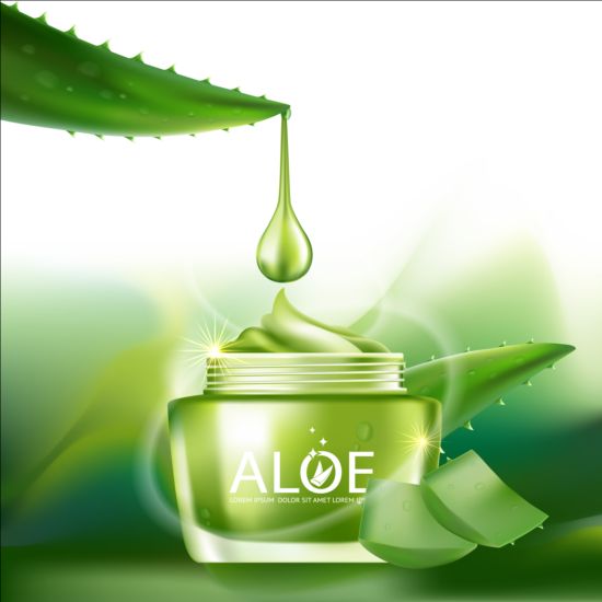 Aloe Kosmetik-Hintergrundvektor 02 Kosmetik Hintergrund Aloe   