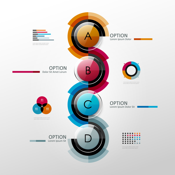 Alphabet-Option Infografie-Vektoren 01 Option Infografik alphabet   