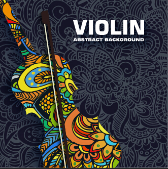 Kunst Violine abstrakten Hintergrundvektor 01 Violine Hintergrund abstract   