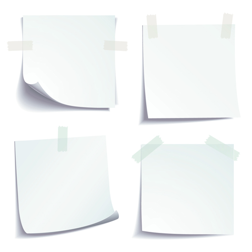 Leerpapier notiert Vektormaterial 05 Vektormaterial Papiernotizen papier blank   